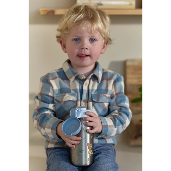 Sticla din inox cu capac flip - 600 ml - Forest Friends - Little Dutch