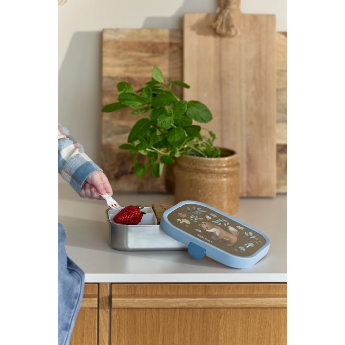 Caserola pentru pranz din otel inoxidabil Bento - Forest Friends - Little Dutch