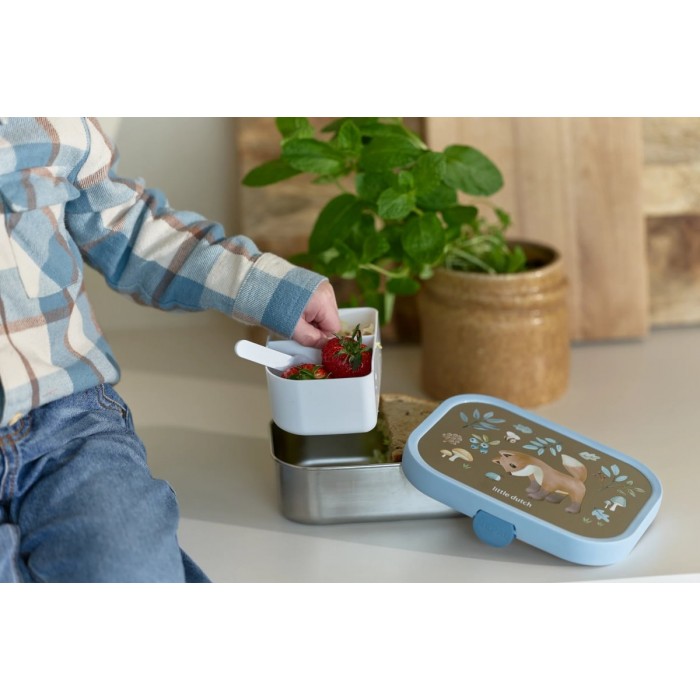 Caserola pentru pranz din otel inoxidabil Bento - Forest Friends - Little Dutch