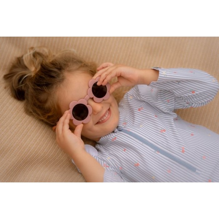Ochelari de soare pentru copii cu protectie UV400 - Flower Pink - Little Dutch