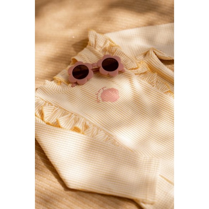 Ochelari de soare pentru copii cu protectie UV400 - Flower Pink - Little Dutch