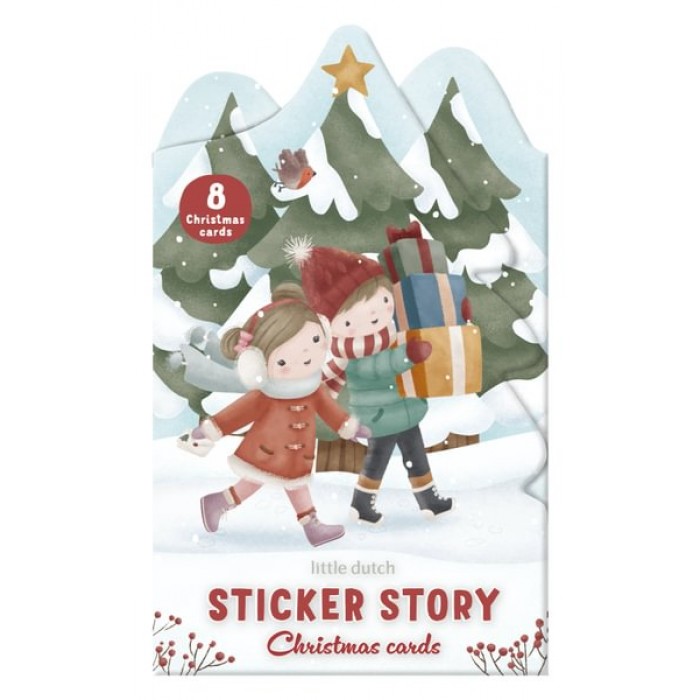 Carte cu sticker - STORY CHRISTMAS - Little Dutch Carte cu sticker - STORY CHRISTMAS - Little Dutch