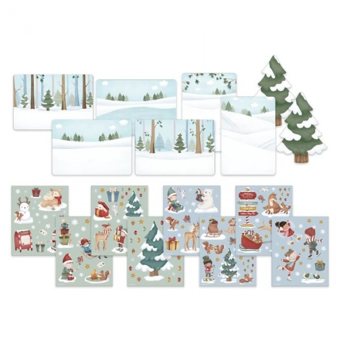 Carte cu sticker - STORY CHRISTMAS - Little Dutch Carte cu sticker - STORY CHRISTMAS - Little Dutch