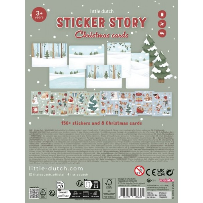 Carte cu sticker - STORY CHRISTMAS - Little Dutch Carte cu sticker - STORY CHRISTMAS - Little Dutch