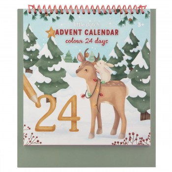 Carte de colorat - Calendar de advent - Little Dutch