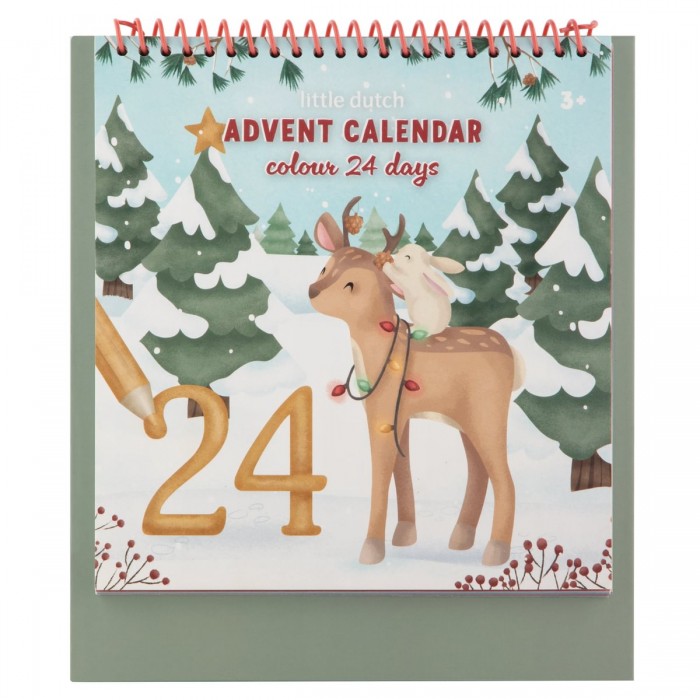Carte de colorat - Calendar de advent - Little Dutch