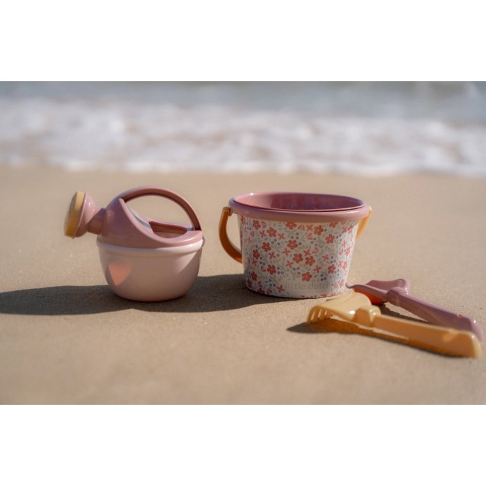 Jucarii pentru plaja - set de 5 piese - Pink Flowers - Little Dutch