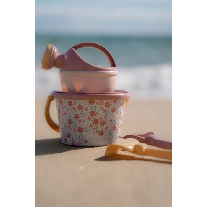 Jucarii pentru plaja - set de 5 piese - Pink Flowers - Little Dutch