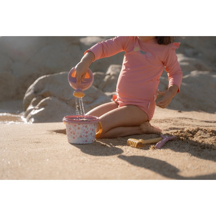 Jucarii pentru plaja - set de 5 piese - Pink Flowers - Little Dutch