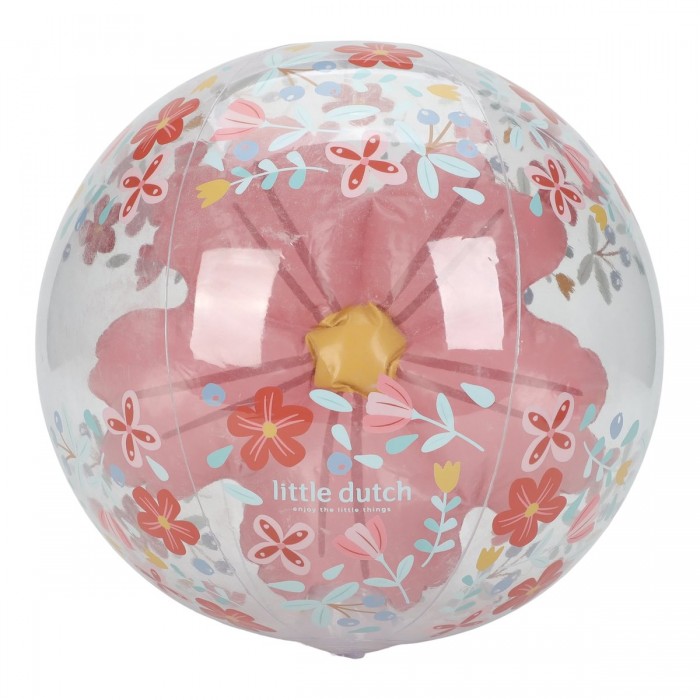 Minge de plaja cu figurina 3D - Floare - Roz - Little Dutch