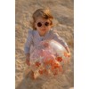 Minge de plaja cu figurina 3D - Floare - Roz - Little Dutch