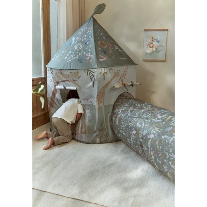 Cort pentru joaca si tunel - Safari Friends - Little Dutch