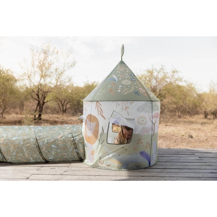 Cort pentru joaca si tunel - Safari Friends - Little Dutch