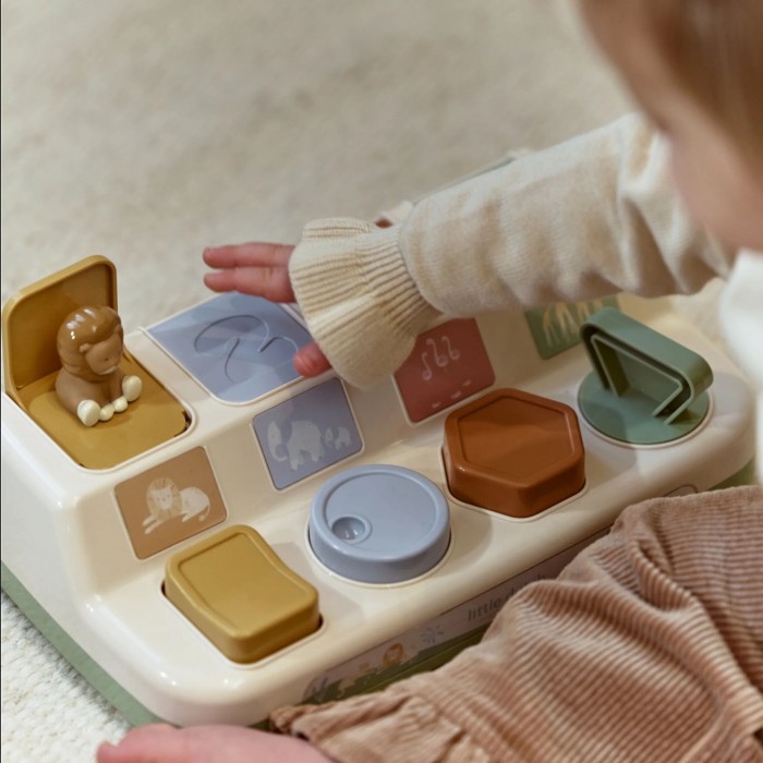 Jucarie interactiva Pop-up - Safari Friends - Little Dutch
