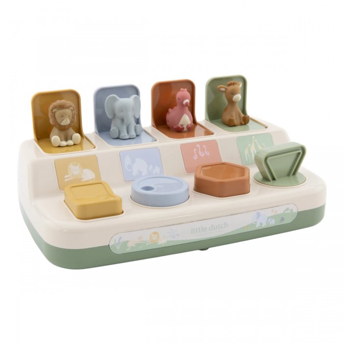 Jucarie interactiva Pop-up - Safari Friends - Little Dutch