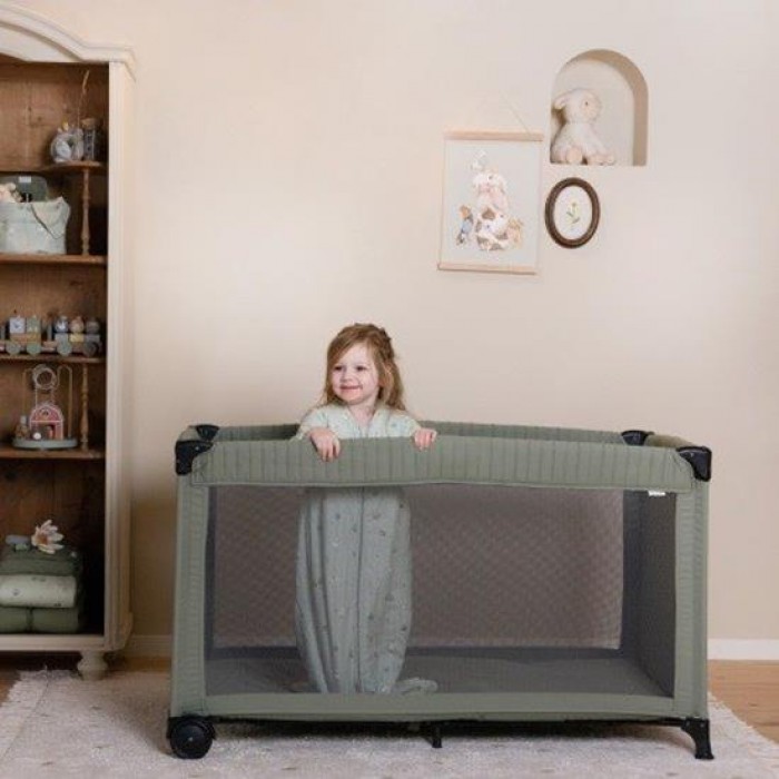 Patut pliabil pentru copii - Olive - Little Dutch