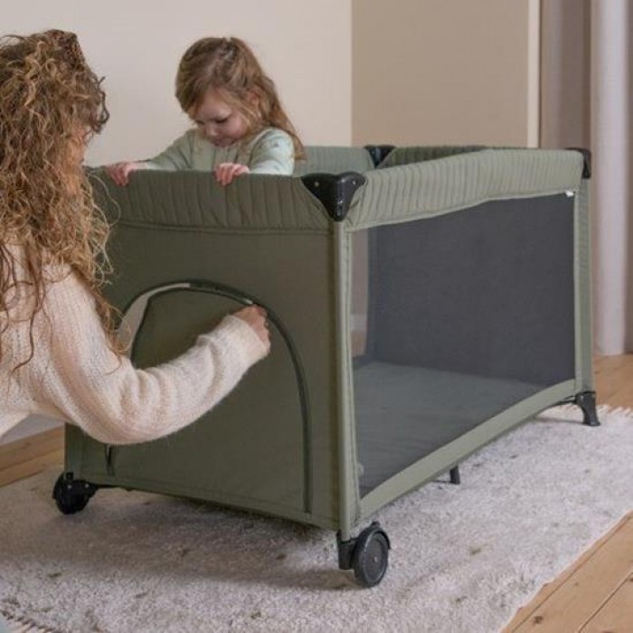 Patut pliabil pentru copii - Olive - Little Dutch