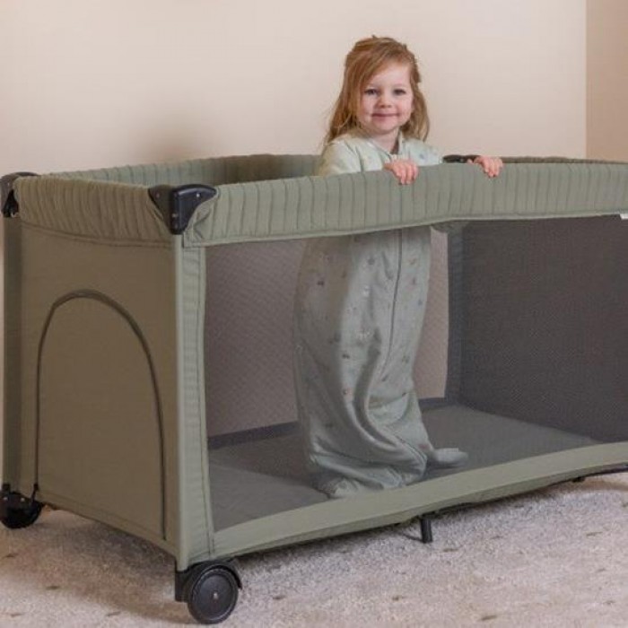 Patut pliabil pentru copii - Olive - Little Dutch