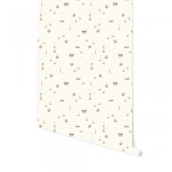 Tapet 300 x 280 cm - Sailors Bay White - Little Dutch Tapet 300 x 280 cm - Sailors Bay White - Little Dutch