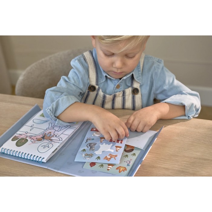 Carte de pictat cu acuarele si stickere - Jim Vehicles - Little Dutch