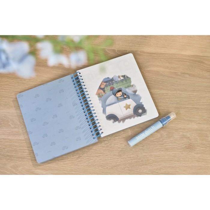 Carte magica de colorat cu apa - Jim Vehicles - Little Dutch