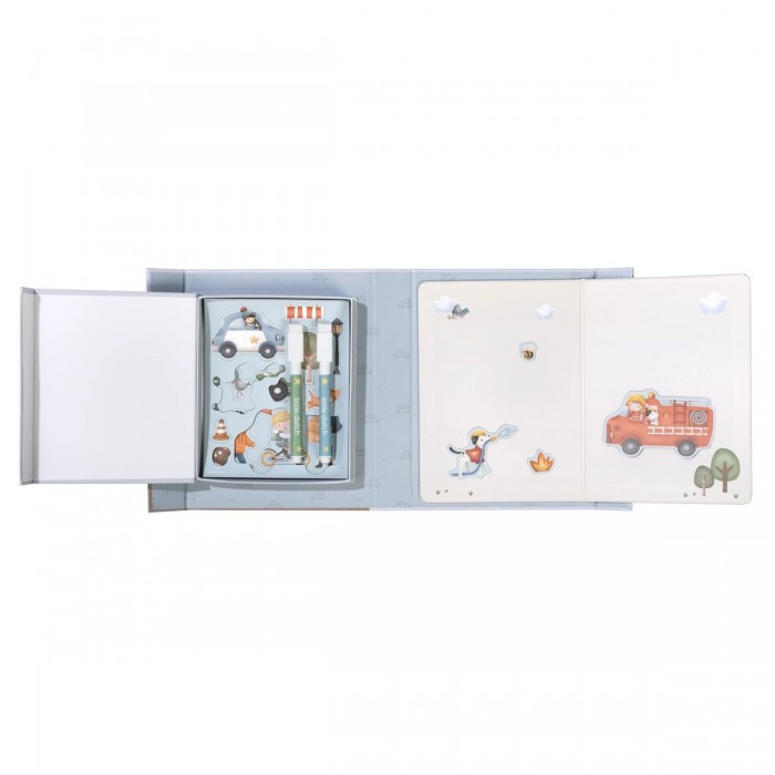 Carte magnetica cu figurine - Jim Vehicles - Little Dutch