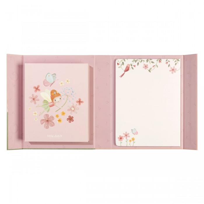 Carte magnetica cu figurine - Rosa Fairy Garden - Little Dutch