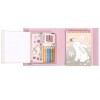 Set de colorat cu carte, creioane si stickere - Rosa Fairy Garden - Little Dutch
