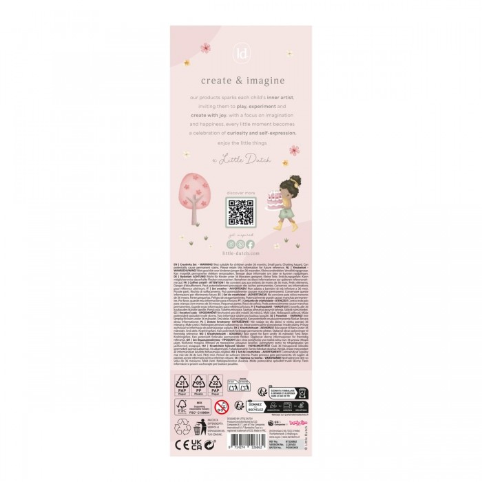 Valiza cu activitati creative - Rosa Fairy Garden - Little Dutch