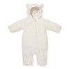 Salopeta captusita cu gluga din material teddy - Baby Bunny - Off White - Little Dutch