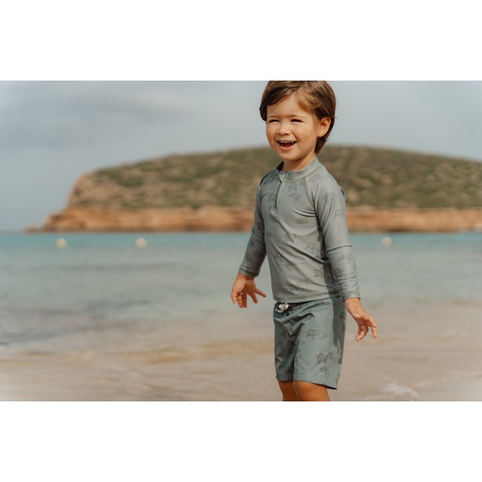 Bluza cu maneca lunga cu protectie UV 50+ - Turtle Island Olive - Little Dutch