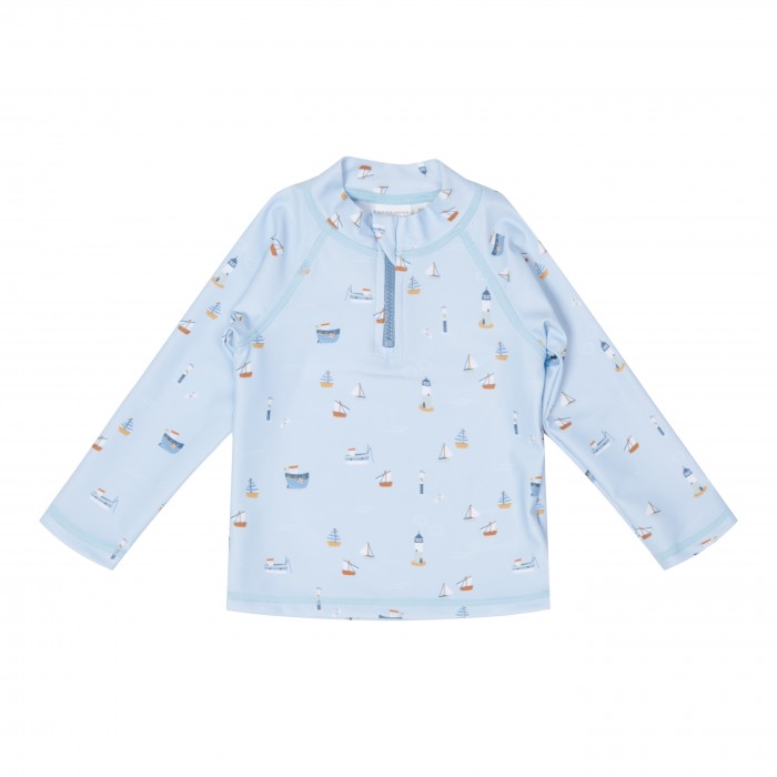 Bluza cu maneca lunga cu protectie UV 50+ - Sailor Bay Blue - Little Dutch