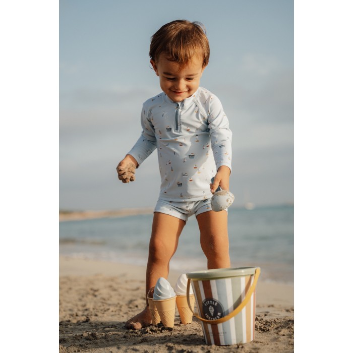 Bluza cu maneca lunga cu protectie UV 50+ - Sailor Bay Blue - Little Dutch