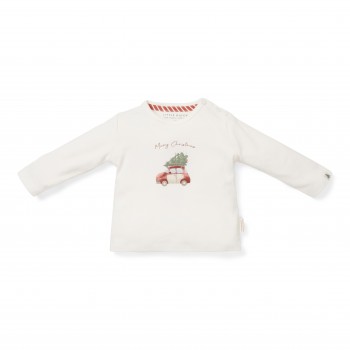 Bluza cu maneca lunga din bumbac organic - Merry Christmas - Soft White - Little Dutch Bluza cu maneca lunga din bumbac organic - Merry Christmas - Soft White - Little Dutch