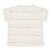 Tricou cu maneca scurta cu volanase din bumbac organic - Vintage Sunny Stripes - Little Dutch