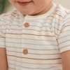 Tricou cu maneca scurta cu volanase din bumbac organic - Vintage Sunny Stripes - Little Dutch
