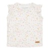 Tricou cu maneca scurta cu volanase din bumbac organic - Flowers & Butterflies - Little Dutch