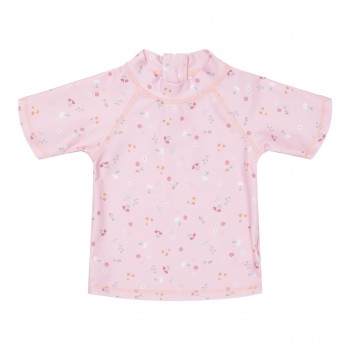 Tricou cu protectie UV 50+ - Little Pink Flowers - Little Dutch Tricou cu protectie UV 50+ - Little Pink Flowers - Little Dutch