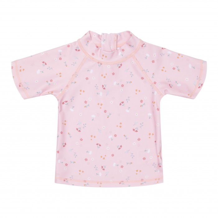 Tricou cu protectie UV 50+ - Little Pink Flowers - Little Dutch