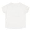 Tricou cu maneca scurta cu volanase din bumbac organic - SailBoat White - Little Dutch