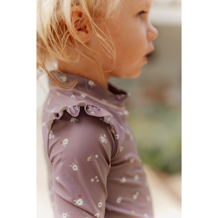 Bluza cu maneca lunga cu protectie UV 50+ - Mauve Blossom - Little Dutch