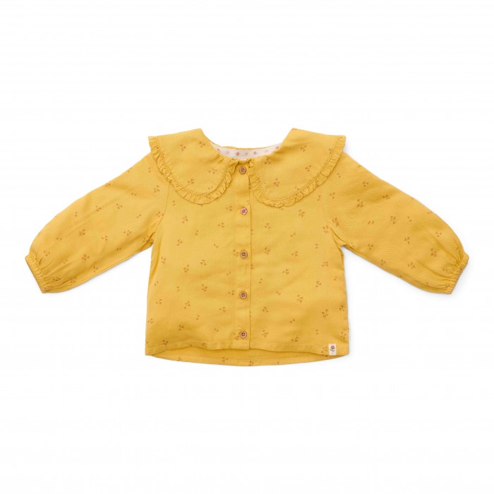 Bluzita cu maneci bufante - Warm Yellow Blooming Flower - Little Farm - Little Dutch