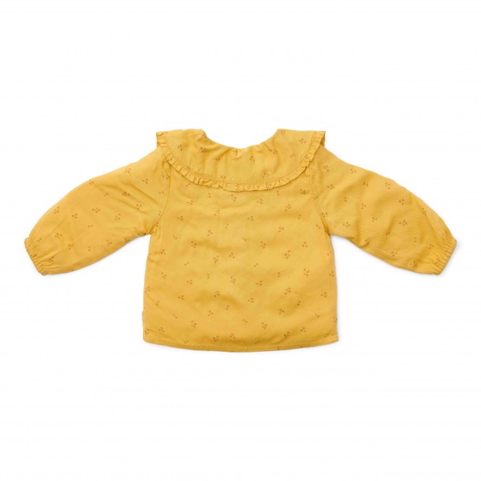 Bluzita cu maneci bufante - Warm Yellow Blooming Flower - Little Farm - Little Dutch