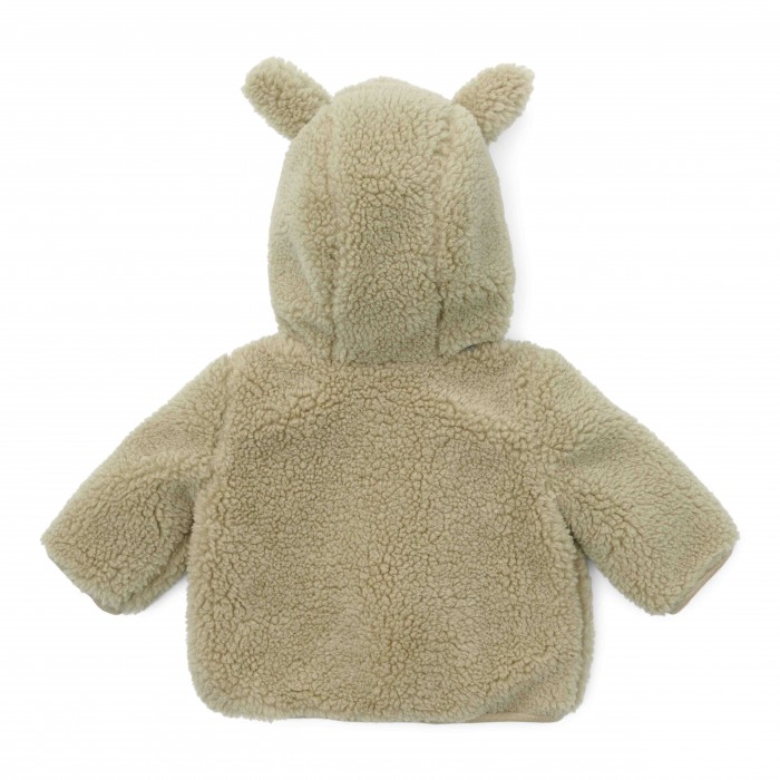 Jacheta Teddy pentru bebelusi - Soft Green - Little Dutch