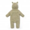Salopeta captusita cu gluga din material teddy - Soft Green - Little Dutch