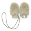 Manusi din material teddy - Soft Green - Little Dutch