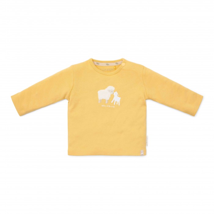 Bluza cu maneca lunga din bumbac organic - Little Farm - Warm Yellow - Little Dutch