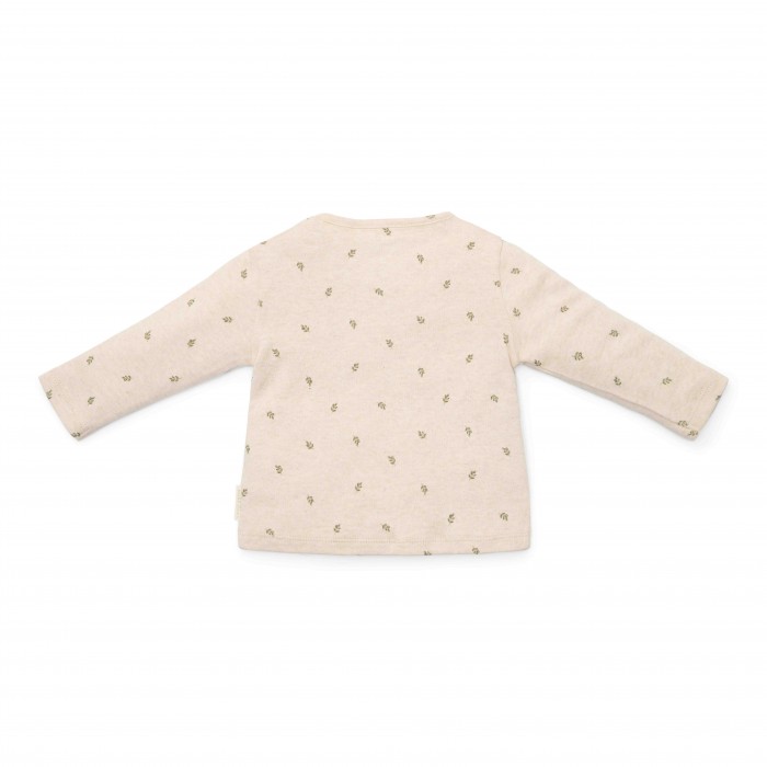 Bluza cu maneca lunga din bumbac organic - Little Farm - Green Leves - Little Dutch