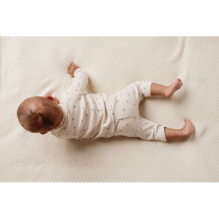 Bluza cu maneca lunga din bumbac organic - Little Farm - Green Leves - Little Dutch