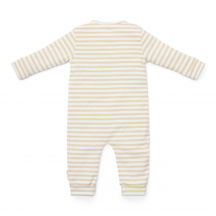 Salopeta din bumbac organic - Little Farm - Multi Stripe - Little Dutch